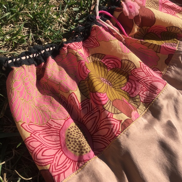 Cesar Arellanes multi fabric flowy skirt Medium - Picture 4 of 7